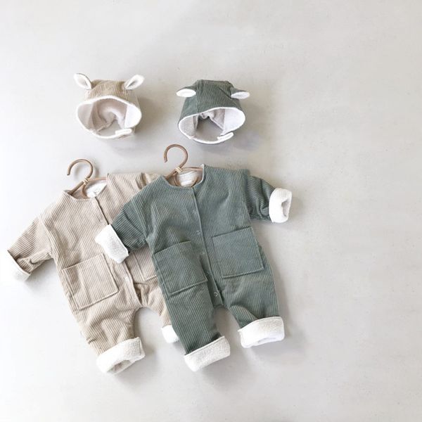 baby romper toddler boys jumpsuit corduroy baby clothes winter thick fleece infant boys romper with hat overalls, Blue
baby romper toddler boys jumpsuit corduroy baby clothes winter thick fleece infant boys romper with hat overalls, Blue