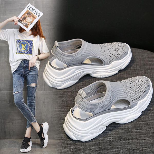 sandals 35-40 baotou women's platform shoes 2021 summer stretch cloth casual sports, Black
sandals 35-40 baotou women's platform shoes 2021 summer stretch cloth casual sports, Black