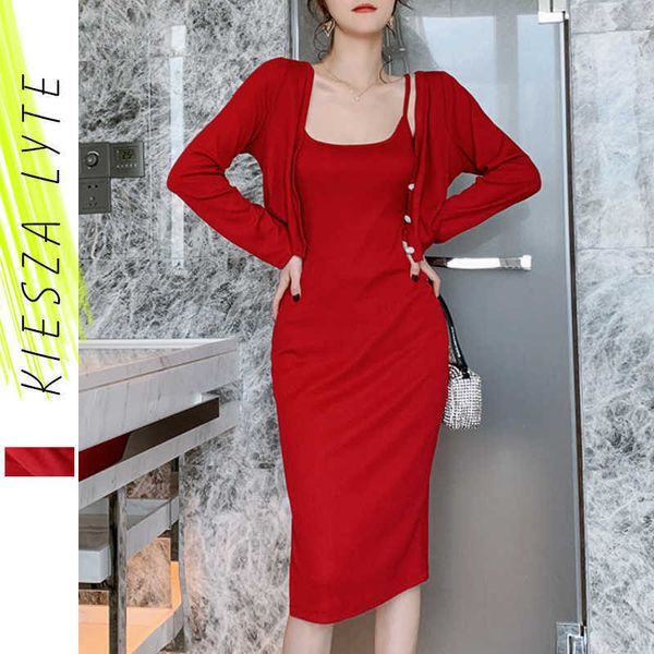 womens 2 piece set slim straps dress and cardigan two piece sets red elegant suit female casual outfit 210608, White
womens 2 piece set slim straps dress and cardigan two piece sets red elegant suit female casual outfit 210608, White