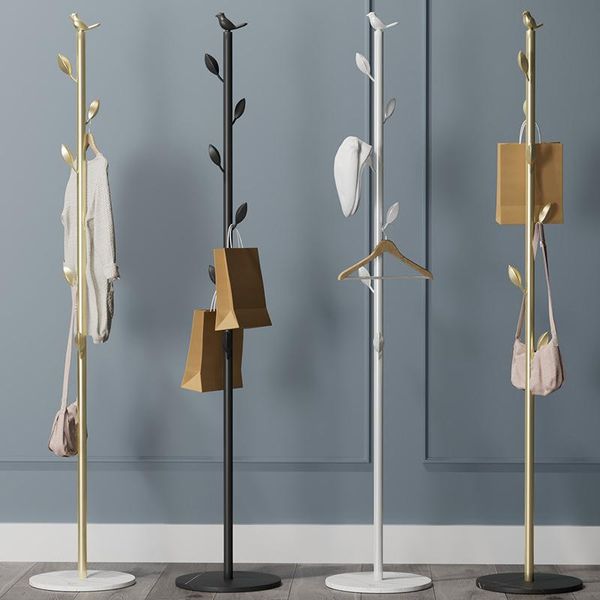 clothing & wardrobe storage household hangers floor bedroom coat rack light luxury stone plate metal hanger vertical clothes shelf