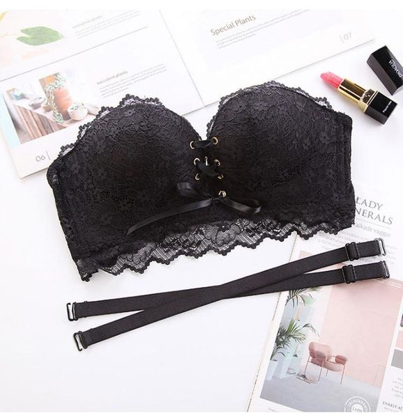 bras halyuh deep v lace bra drawstring thin underwear female soft, Red;black 
bras halyuh deep v lace bra drawstring thin underwear female soft, Red;black