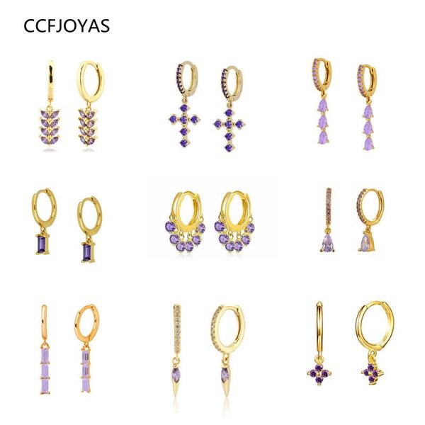 hoop & huggie ccfjoyas 925 sterling silver earrings for women simple ins purple color water drop/cross/rectangle fashion jewelry, Golden;silver
hoop & huggie ccfjoyas 925 sterling silver earrings for women simple ins purple color water drop/cross/rectangle fashion jewelry, Golden;silver