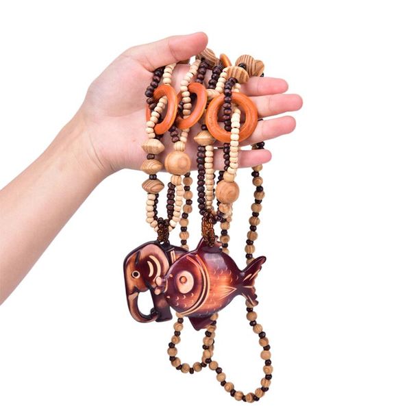 pendant necklaces ocean winds style wooden hand carved big fish elephant diy beaded necklace fashion jewelry for women gift, Silver
pendant necklaces ocean winds style wooden hand carved big fish elephant diy beaded necklace fashion jewelry for women gift, Silver