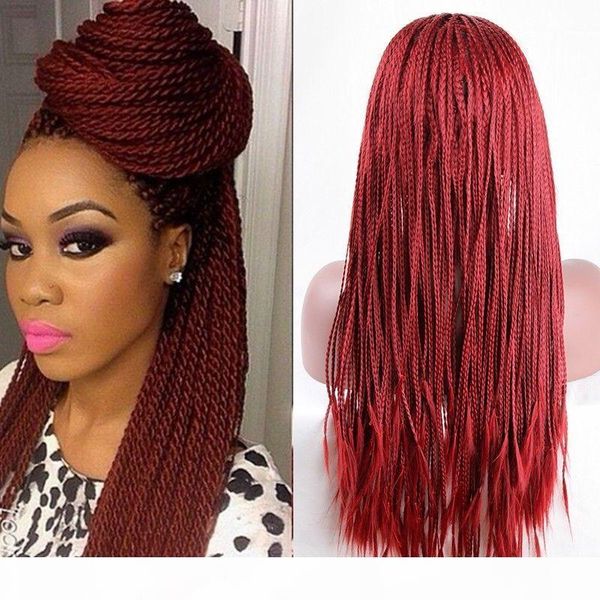 synthetic braided wigs for white women red color heat resistant fiber hair glueless lace front synthetic wig with baby hair, Black
synthetic braided wigs for white women red color heat resistant fiber hair glueless lace front synthetic wig with baby hair, Black