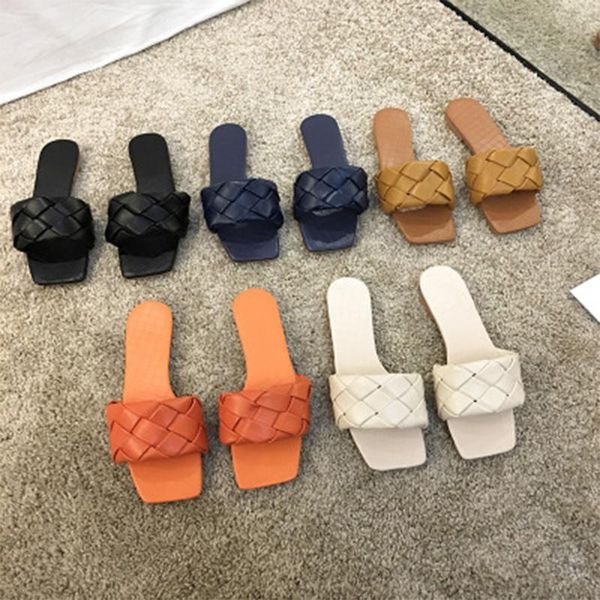 slippers 2021 brand women woven leather ladies sandals open toe flat casual summer outdoor beach female flip flops, Black
slippers 2021 brand women woven leather ladies sandals open toe flat casual summer outdoor beach female flip flops, Black