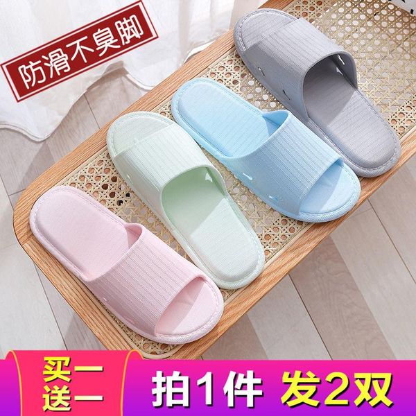 slippers shoes women sandals summer red antiskid man sandalias mujer, Black