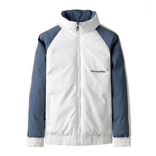 streetwear men's coat hit color spliced cotton clothing stand collar m-4xl black white khaki men jacket1
streetwear men's coat hit color spliced cotton clothing stand collar m-4xl black white khaki men jacket1