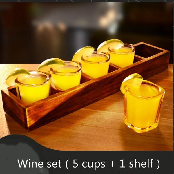 60ml 5pcs square sglass bar set vodka cocktail shochu wine set imitation wood wine shelf five glass cup bar drinkware
60ml 5pcs square sglass bar set vodka cocktail shochu wine set imitation wood wine shelf five glass cup bar drinkware