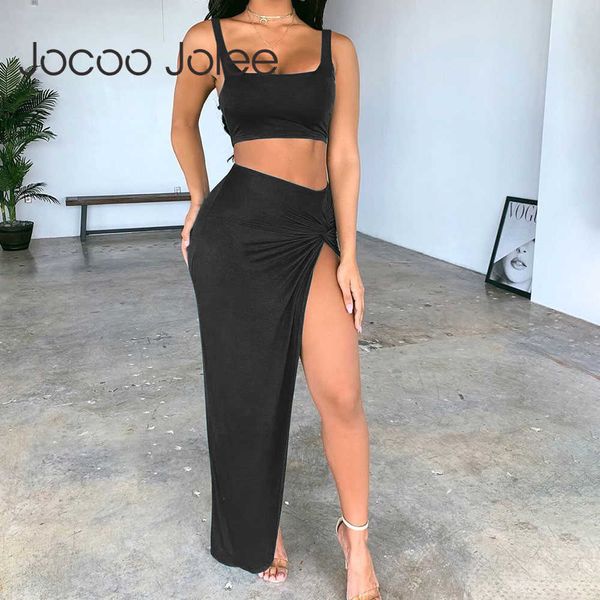 jocoo jolee women summer solid vest and long skirt two piece set irregular pleated high waist split party club sui 210619, White
jocoo jolee women summer solid vest and long skirt two piece set irregular pleated high waist split party club sui 210619, White