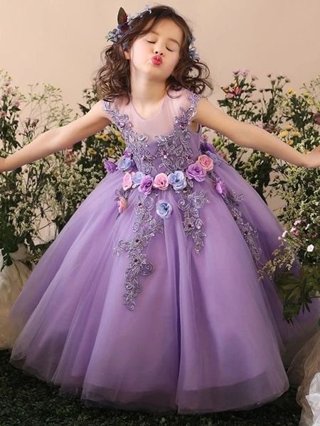 lovely tulle flower girl dresses for weddings scoop neck sleeves sweep train 3d floral applique communion dress girls pageant gowns, White;blue
lovely tulle flower girl dresses for weddings scoop neck sleeves sweep train 3d floral applique communion dress girls pageant gowns, White;blue