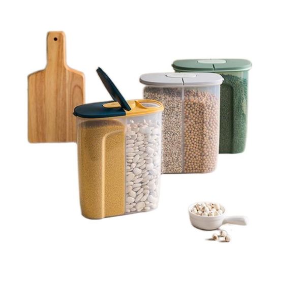 storage bottles & jars 2500ml dry food box containers 2 grids transparent cereal multigrain sealed keep fresh clear container jar
storage bottles & jars 2500ml dry food box containers 2 grids transparent cereal multigrain sealed keep fresh clear container jar