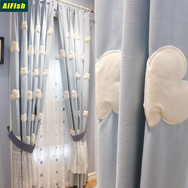 cartoon cloud curtain for princess girls room bedroom embroidery voile drape semi-shading window curtain living room fabric 3 
cartoon cloud curtain for princess girls room bedroom embroidery voile drape semi-shading window curtain living room fabric 3
