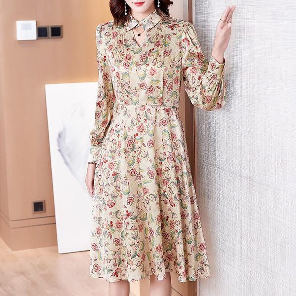 casual dresses spring 2021 style elegant floral long sleeve mulberry silk children's waisted dress f1038, Black;gray
casual dresses spring 2021 style elegant floral long sleeve mulberry silk children's waisted dress f1038, Black;gray