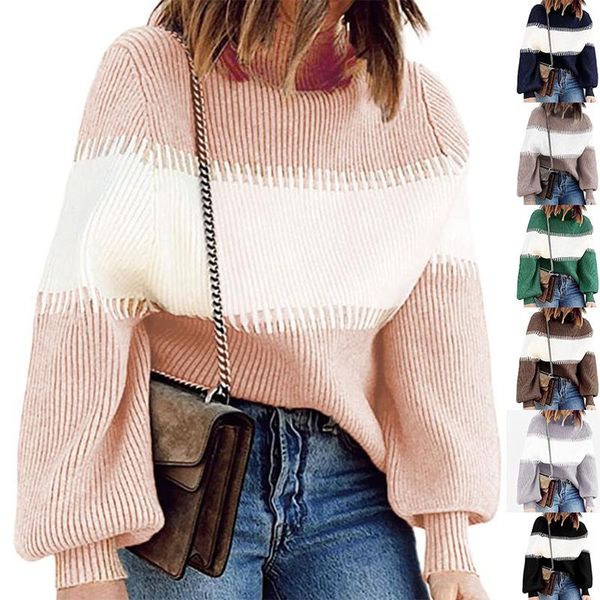 women's sweaters kili casual high neck pit pattern contrast color sweater winter, White;black
women's sweaters kili casual high neck pit pattern contrast color sweater winter, White;black