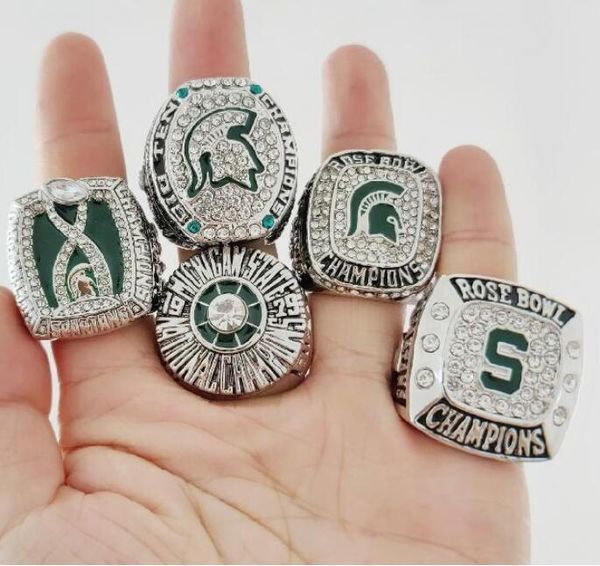 5pcs 1979 2013 2014 2015 2015 Michigan State Spartans National Team Champions Championship Ring With Wooden Box Souvenir Men Fan Gift 2020, Golden;silver
5pcs 1979 2013 2014 2015 2015 Michigan State Spartans National Team Champions Championship Ring With Wooden Box Souvenir Men Fan Gift 2020, Golden;silver
