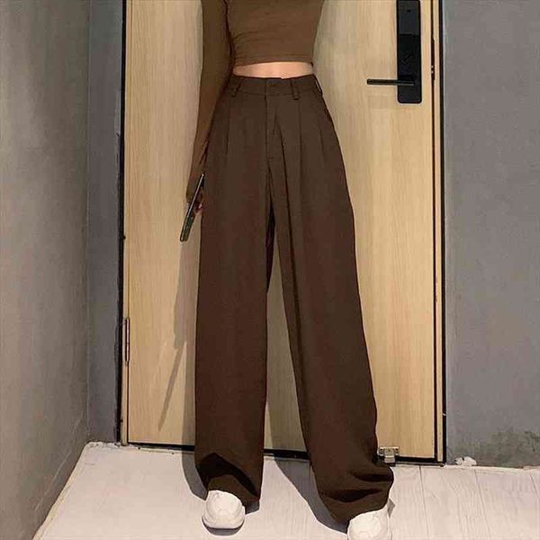 retro solid color wild straight wide leg pants female spring korean fashion high waist casual long pants cotton, Black;white
retro solid color wild straight wide leg pants female spring korean fashion high waist casual long pants cotton, Black;white