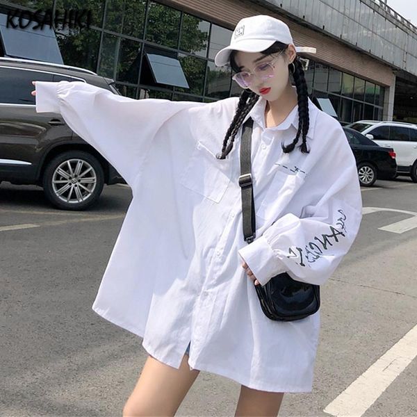women's jackets kosahiki casual oversized blouse women loose letter print streetwear all match shirts korean chic harajuku female blus, Black;brown
women's jackets kosahiki casual oversized blouse women loose letter print streetwear all match shirts korean chic harajuku female blus, Black;brown