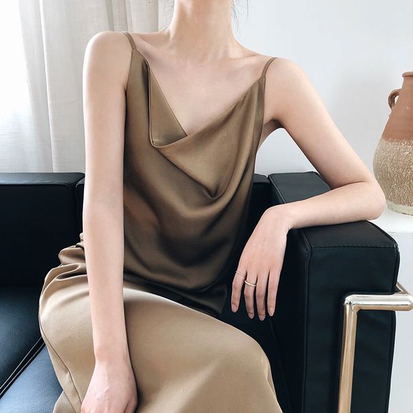 dressed in swing collar strap for woman 2021 summer new satin base long 505 female faerie fashions 80yh, Black;gray
dressed in swing collar strap for woman 2021 summer new satin base long 505 female faerie fashions 80yh, Black;gray
