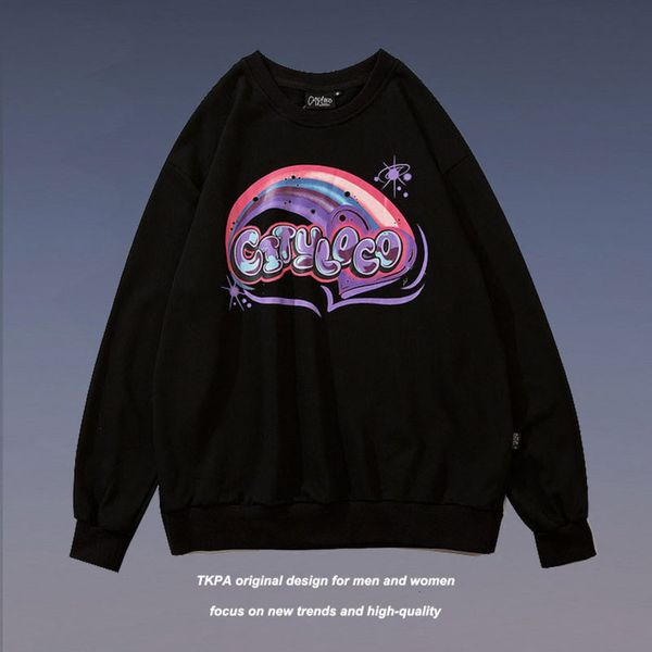 tkpa autumn winter new graffiti personalized printing student sports korean hip hop street round neck sweater for men and women, Black
tkpa autumn winter new graffiti personalized printing student sports korean hip hop street round neck sweater for men and women, Black