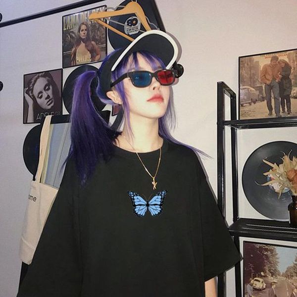 summer butterfly print big size ulzzang loose harajuka tees casual vintage short-sleeved female fun cute o-neck t-shirt, White
summer butterfly print big size ulzzang loose harajuka tees casual vintage short-sleeved female fun cute o-neck t-shirt, White