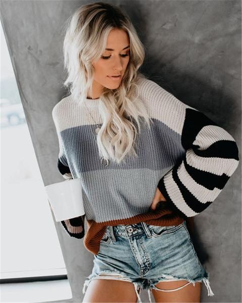 women's sweaters striped black and white sweater long sleeve knitted women pullover autumn winter fluffy woman 2021 pullovers, White;black
women's sweaters striped black and white sweater long sleeve knitted women pullover autumn winter fluffy woman 2021 pullovers, White;black