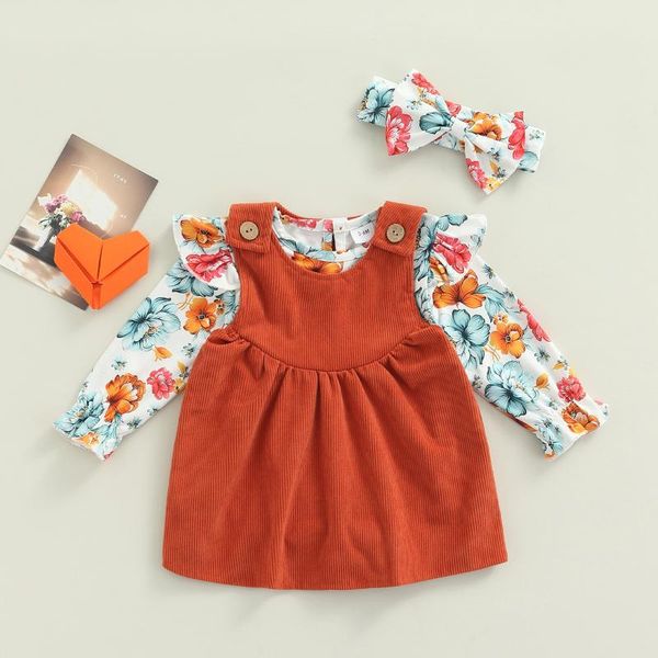 clothing sets baby girls romper set, flower corduroy dress with bowknot hairband for toddlers, White
clothing sets baby girls romper set, flower corduroy dress with bowknot hairband for toddlers, White