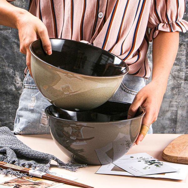bowls simple single korean style ins home cute ceramic bowl big soup noodle 
bowls simple single korean style ins home cute ceramic bowl big soup noodle