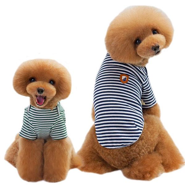 dog apparel spring and summer leisure style pet clothing comfortable breathable fashion classic striped t-shirt teddy small
dog apparel spring and summer leisure style pet clothing comfortable breathable fashion classic striped t-shirt teddy small