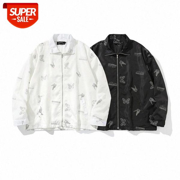 men's street loose butterfly reflective printing baseball uniform jacket windbreaker #xs2n, Black;brown
men's street loose butterfly reflective printing baseball uniform jacket windbreaker #xs2n, Black;brown