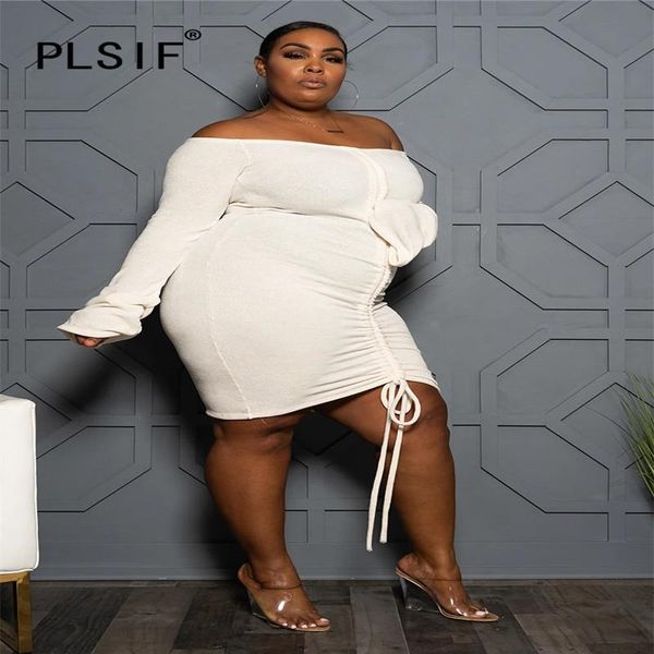 casual dresses european solid color women bandage bodycon dress slash neck big plus size vestidos, Black;gray
casual dresses european solid color women bandage bodycon dress slash neck big plus size vestidos, Black;gray