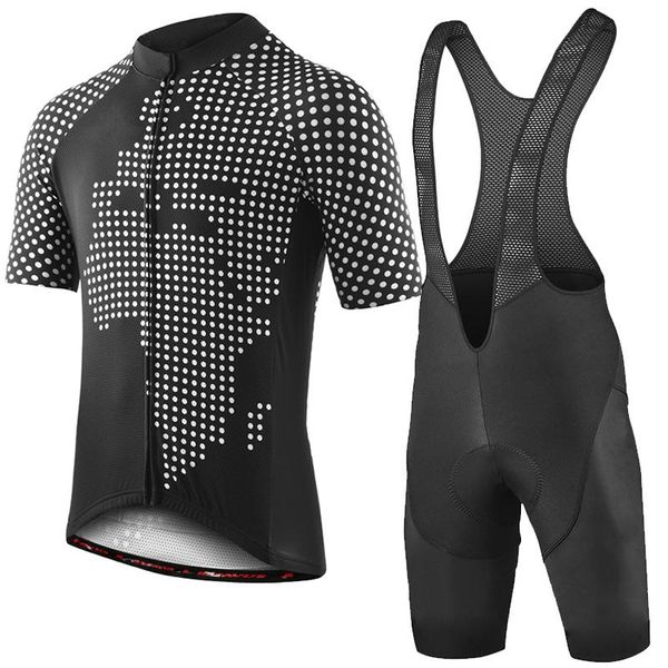 racing sets summer men's black cycling jersey white dots bicycle clothing bike wear bib shorts, Black;blue
racing sets summer men's black cycling jersey white dots bicycle clothing bike wear bib shorts, Black;blue