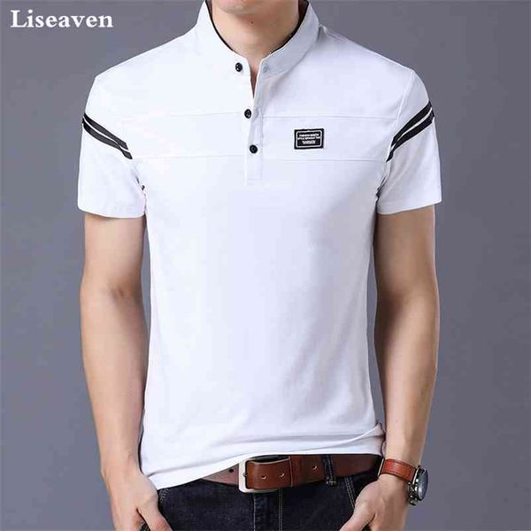 liseaven men's t shirt short sleeve mandarin collar t-shirt & tees male tshirts men clothing 210726, White;black
liseaven men's t shirt short sleeve mandarin collar t-shirt & tees male tshirts men clothing 210726, White;black