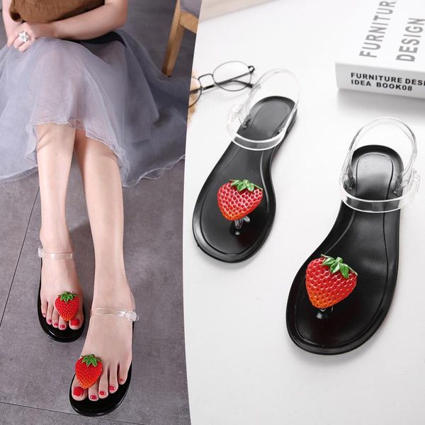 sandals fashion bohemian style shoes beautiful strawberry inlay jelly flat for women (size 35-40), Black
sandals fashion bohemian style shoes beautiful strawberry inlay jelly flat for women (size 35-40), Black