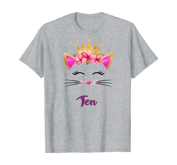 kitty 10th birthday t shirt, cat girl boy birthday outfit, White;black
kitty 10th birthday t shirt, cat girl boy birthday outfit, White;black