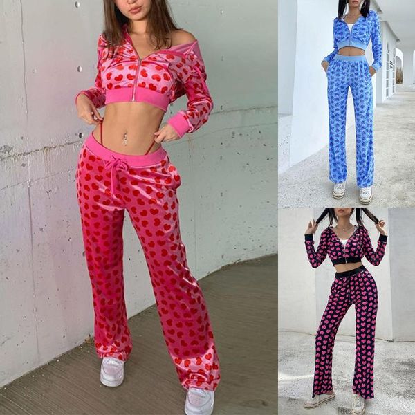 women's two piece pants love printed crop zipper pocket hooded coat long sets hoodies+ elastic waist casual suits street wear, White
women's two piece pants love printed crop zipper pocket hooded coat long sets hoodies+ elastic waist casual suits street wear, White