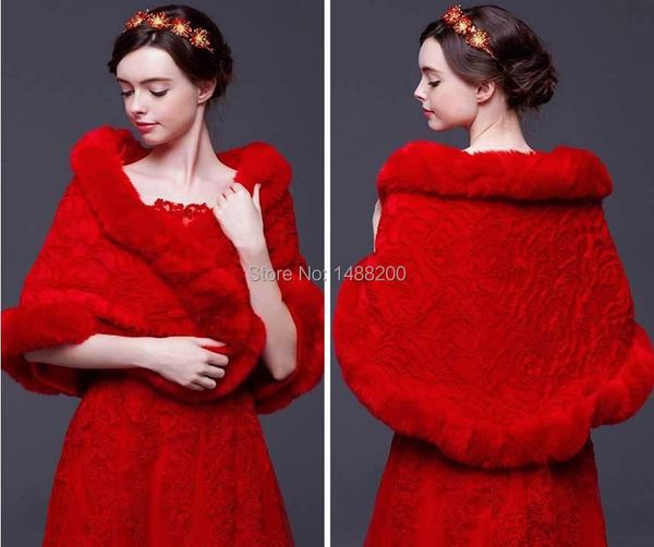 wraps & jackets urged wrap wedding bride formal dress red cape winter thickening fur shawl jacket, White
wraps & jackets urged wrap wedding bride formal dress red cape winter thickening fur shawl jacket, White