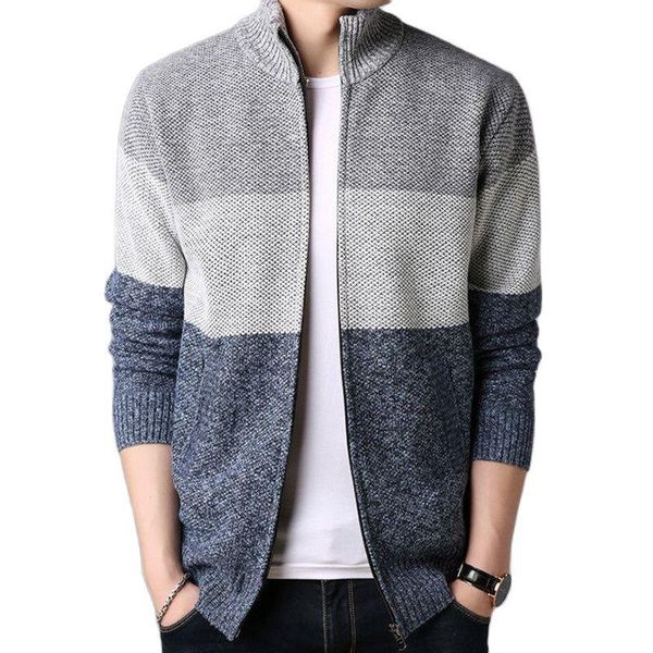 men's sweaters fashion sweater men winter jacket clothes casual stand collar cardigan fleece thickened coat tide, White;black
men's sweaters fashion sweater men winter jacket clothes casual stand collar cardigan fleece thickened coat tide, White;black