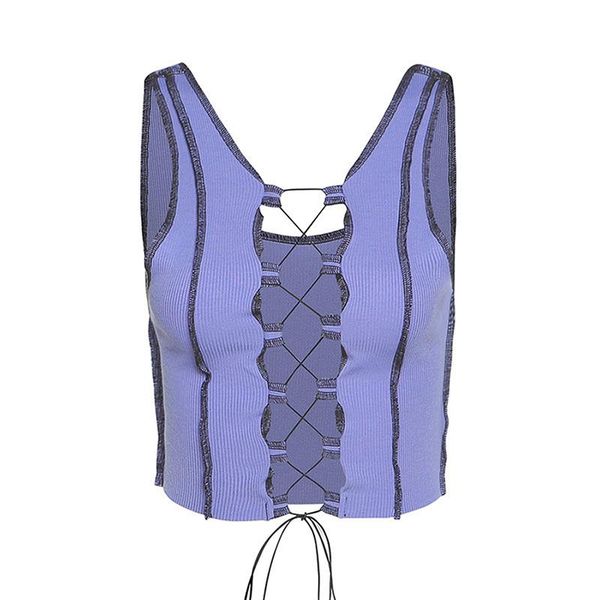 women's tanks & camis hollow out camisole bandage cross women ribbed knit cropped summer fashion club party wear tank vest female, White
women's tanks & camis hollow out camisole bandage cross women ribbed knit cropped summer fashion club party wear tank vest female, White