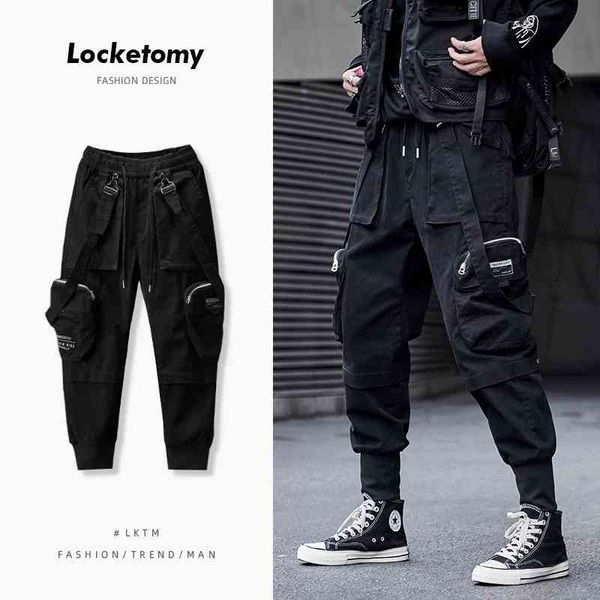 lktm #ins national fashion loose multi pocket functional leggings men's hip hop trend street casual pants, Black
lktm #ins national fashion loose multi pocket functional leggings men's hip hop trend street casual pants, Black