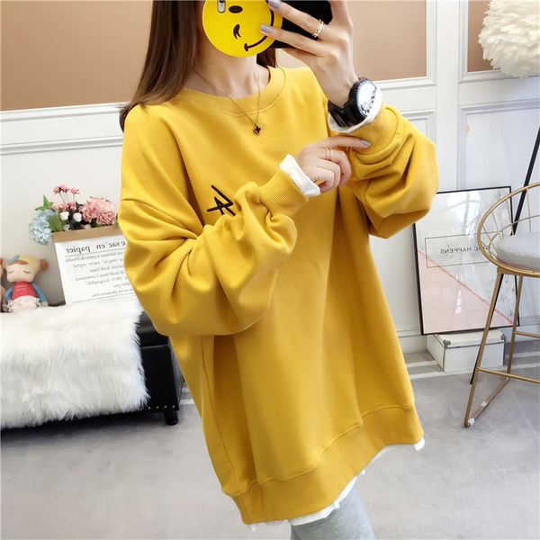 mid-spring long ladies hoodies korean fashion pullover oversized sweatshirt loose fake two casual mujer y138 ifvc, Black
mid-spring long ladies hoodies korean fashion pullover oversized sweatshirt loose fake two casual mujer y138 ifvc, Black