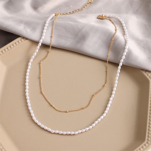 chains creative imitation pearl beaded thin chain stacked necklace personalized fashion women's party jewelry accessories gift, Silver
chains creative imitation pearl beaded thin chain stacked necklace personalized fashion women's party jewelry accessories gift, Silver