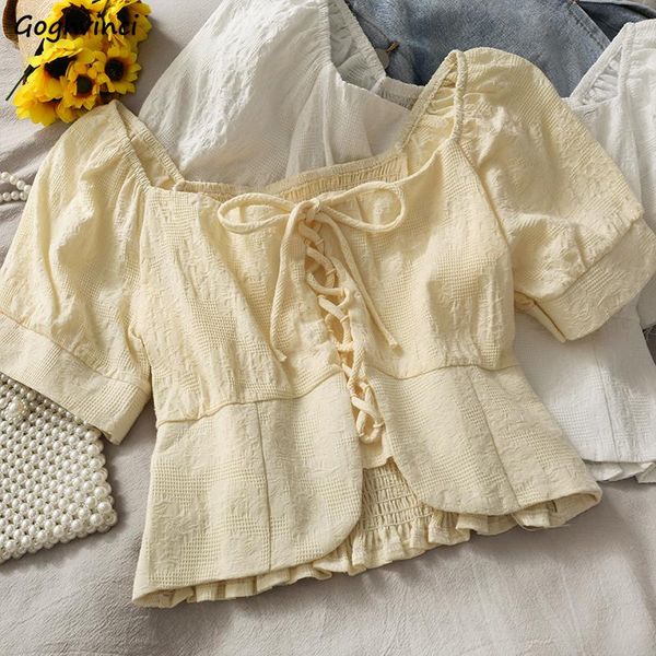 women's blouses & shirts women romantic solid summer stylish harajuku retro french style female bandage crops puff sleeve basic tempera, White
women's blouses & shirts women romantic solid summer stylish harajuku retro french style female bandage crops puff sleeve basic tempera, White