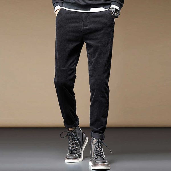men's jeans korean style fashion elastic slim fit casual corduroy trousers spliced designer smart business pencil pants for j6g0, Blue
men's jeans korean style fashion elastic slim fit casual corduroy trousers spliced designer smart business pencil pants for j6g0, Blue