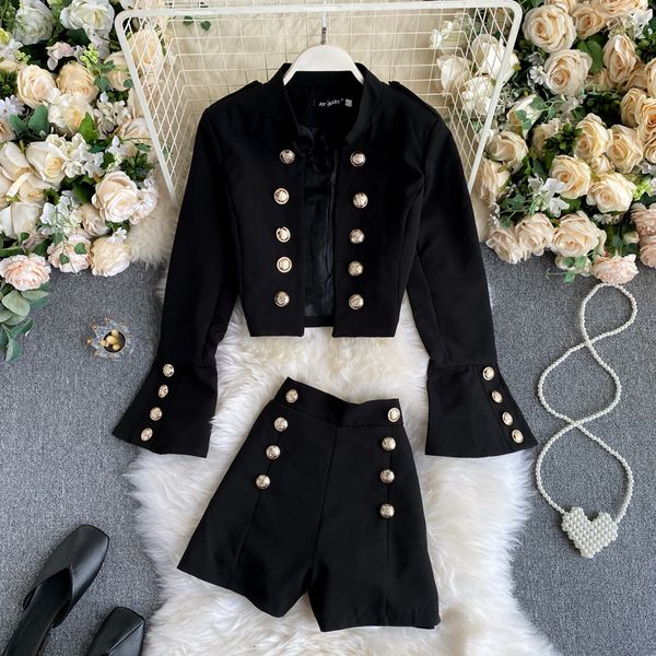 2021 Autumn New Long Sleeve Double Turtleneck Breasted Female Jacket High Waist Leg Shorts Two Pieces Rc386 Ziy3, Gray
2021 Autumn New Long Sleeve Double Turtleneck Breasted Female Jacket High Waist Leg Shorts Two Pieces Rc386 Ziy3, Gray