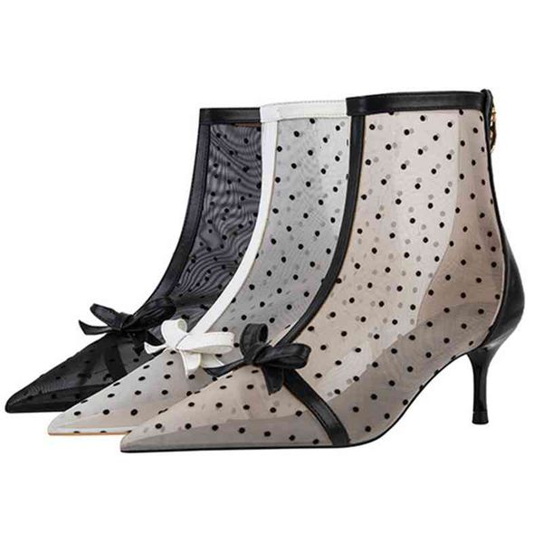 dress shoes summer perspective female high heels polka dot decoration bowknot hollow pointed toe woman short boots party wome, Black
dress shoes summer perspective female high heels polka dot decoration bowknot hollow pointed toe woman short boots party wome, Black