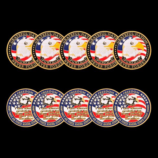 5pcs non magnetic usa army craft navy air force marine corps coast guard om eagle gold plated color rare challenge coin for collection
5pcs non magnetic usa army craft navy air force marine corps coast guard om eagle gold plated color rare challenge coin for collection