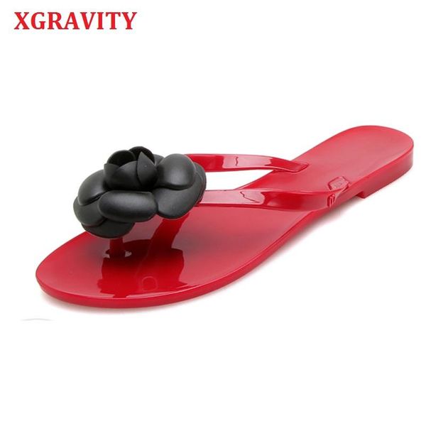 slippers xgravity summer shoes lady flat flower candy design women jelly elegant ladies flip flop b040, Black
slippers xgravity summer shoes lady flat flower candy design women jelly elegant ladies flip flop b040, Black