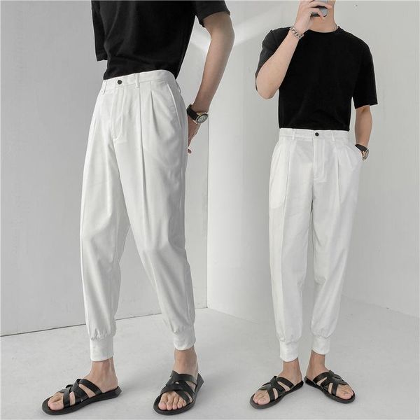men's suits & blazers suit pants slim fashion solid color casual harem men korean straight leg business society mens dress 29-35, White;black
men's suits & blazers suit pants slim fashion solid color casual harem men korean straight leg business society mens dress 29-35, White;black