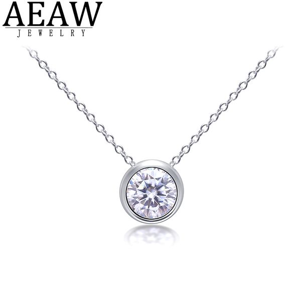 d color round excellent cut moissanite bezel setting 1 6.5mm gift for women pendant necklace plated 14k white gold, Golden;silver
d color round excellent cut moissanite bezel setting 1 6.5mm gift for women pendant necklace plated 14k white gold, Golden;silver