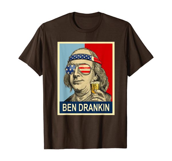 vintage ben drankin beer t-shirt funny 4th of july shirt, White;black 
vintage ben drankin beer t-shirt funny 4th of july shirt, White;black
